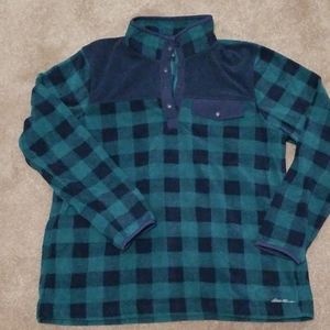Eddie Bauer Plaid Fleece Pullover